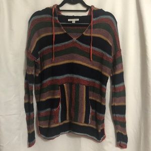 AE Multicolored Hooded Knit Sweater